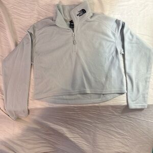 The North Face Gray V-Neck Sweater Cozy and Stylish